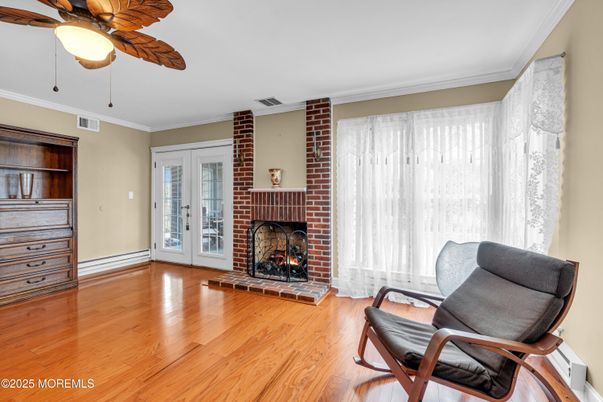 Fireplace, Interior, Wood Texture Flooring