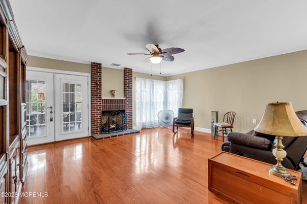Empty room, Fireplace, Interior, Wood Texture Flooring
