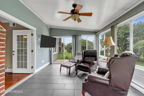 Interior, Sun Room, Wood Texture Flooring