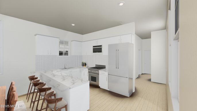 Interior, Kitchen, Recessed Lighting, Stainless Steel Appliances
