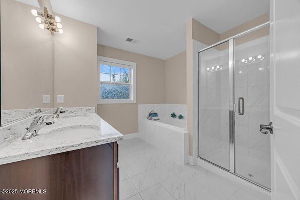 Bathroom, Glass Shower, Interior, Marble