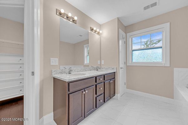 Bathroom, Dual Sink Vanities, Interior, Marble
