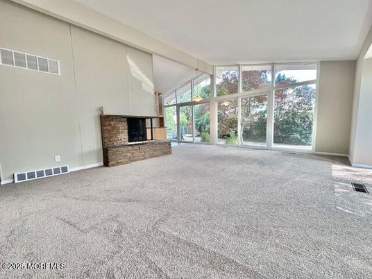 Empty room, Fireplace, Interior