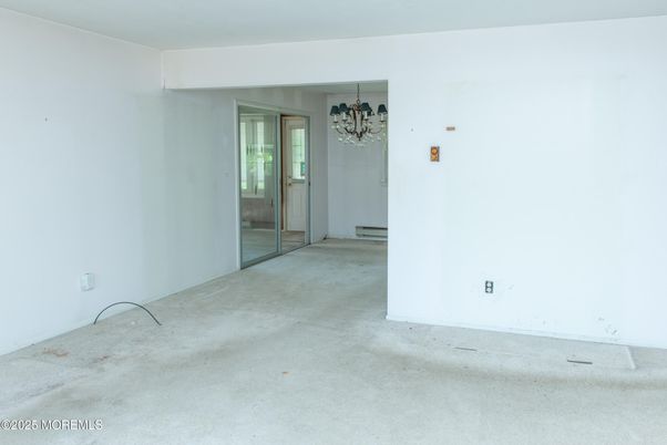 Chandelier, Empty room, Interior