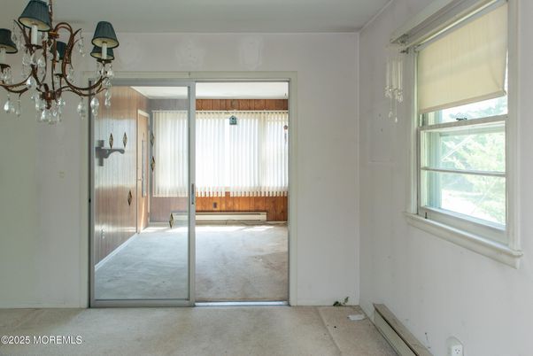 Chandelier, Empty room, Interior