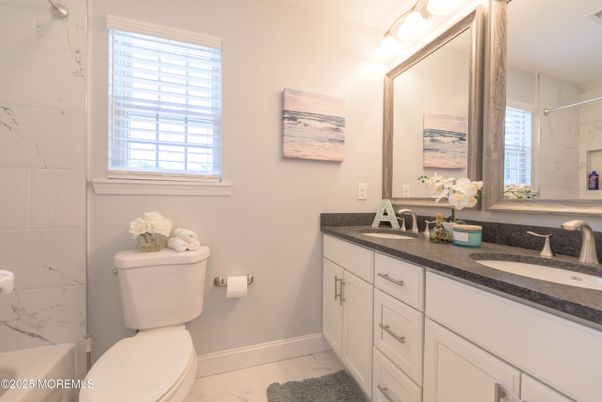 Bathroom, Dual Sink Vanities, Interior, Marble, Marble Walls