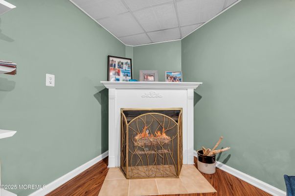 Fireplace, Interior, Wood Texture Flooring
