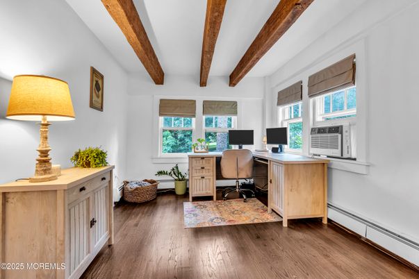 Home Office, Interior, Wooden Beams, Wood Texture Flooring