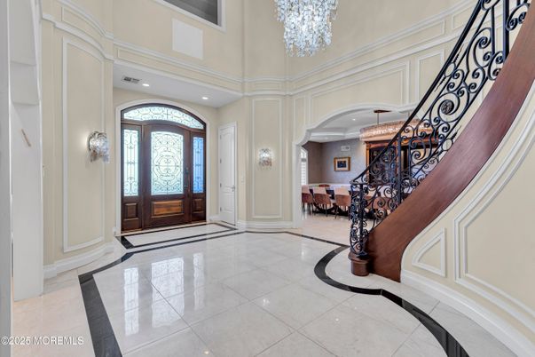 Chandelier, Dining room, Interior, Recessed Lighting