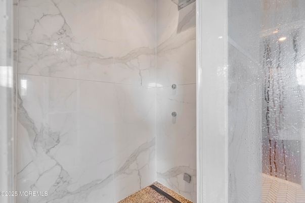 Bathroom, Glass Shower, Interior, Marble Walls