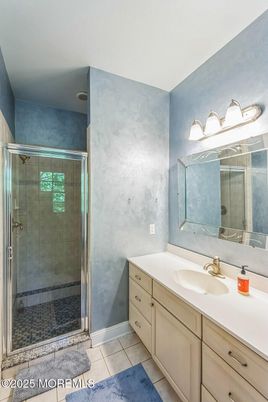 Bathroom, Dual Sink Vanities, Glass Shower, Interior