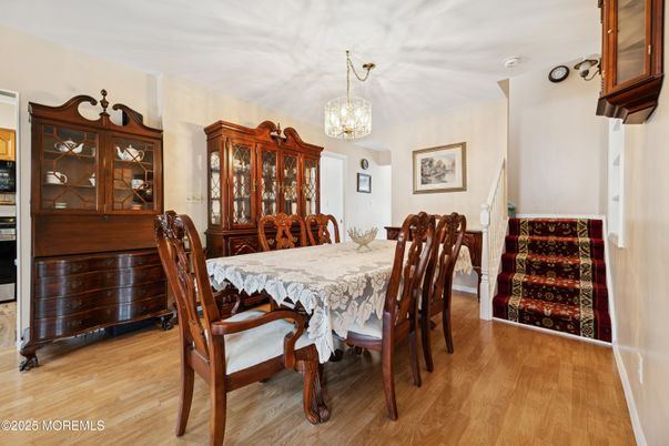 Chandelier, Dining room, Interior, Pendant Lights, Wood Texture Flooring