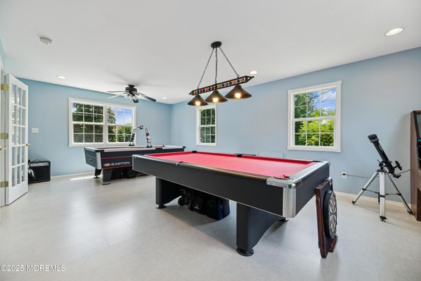 Billiard Table, Fitness Equipment, Game Room, Interior, Pendant Lights, Recessed Lighting