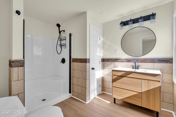 Bathroom, Interior, Wood Texture Flooring