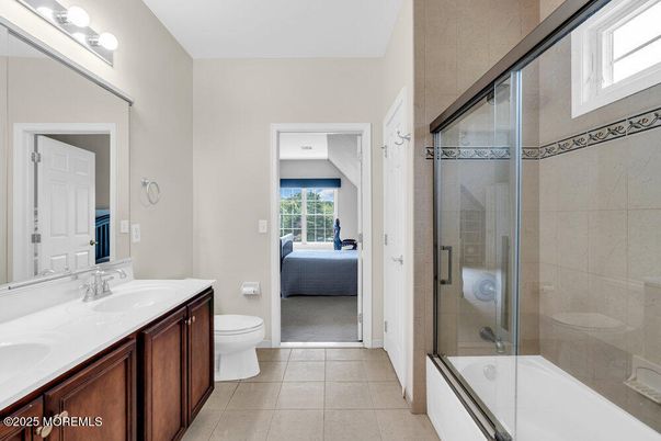 Bathroom, Dual Sink Vanities, Glass Shower, Interior