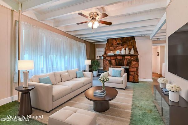 Fireplace, Interior, Living room, Stone Walls