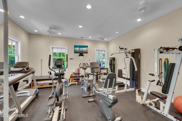 Fitness Equipment, Gym, Interior, Recessed Lighting