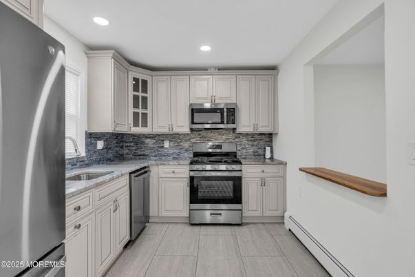 Interior, Kitchen, Recessed Lighting, Stainless Steel Appliances