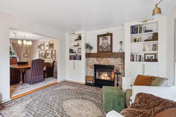 Chandelier, Dining room, Fireplace, Interior, Living room