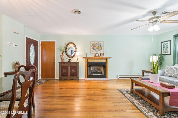 Fireplace, Interior, Wood Texture Flooring