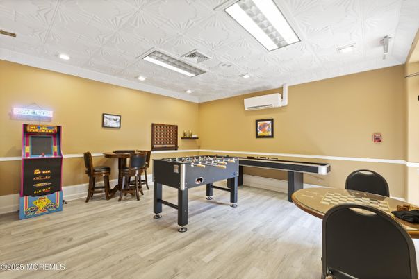 Game Room, Interior, Recessed Lighting, Wood Texture Flooring