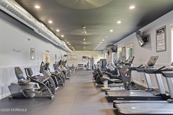 Fitness Equipment, Gym, Interior, Recessed Lighting