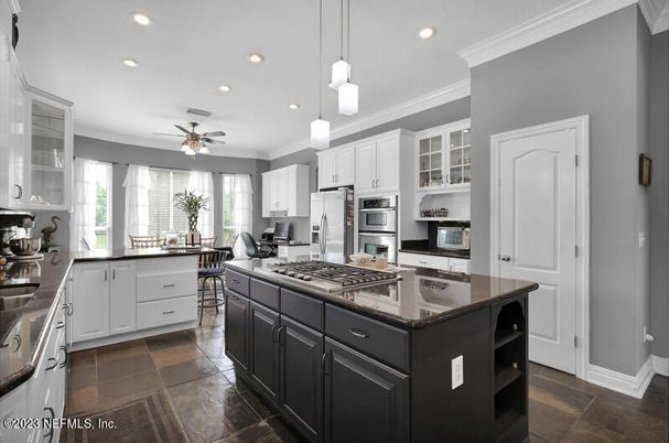Interior, Kitchen, Pendant Lights, Recessed Lighting, Stainless Steel Appliances