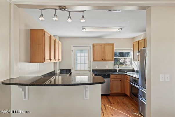 Interior, Kitchen, Wood Texture Flooring
