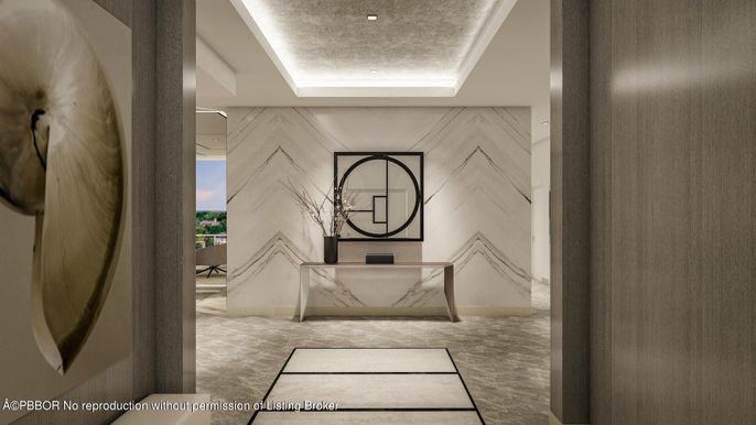 Interior, Marble Walls, Recessed Lighting