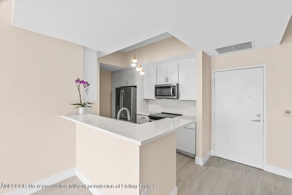 Interior, Kitchen, Pendant Lights, Stainless Steel Appliances, Wood Texture Flooring