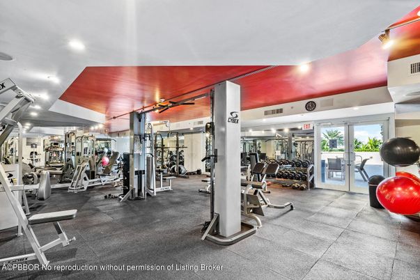 Fitness Equipment, Gym, Interior, Recessed Lighting