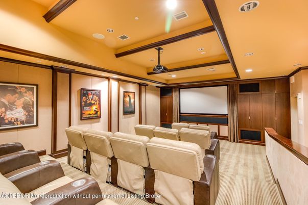 Home Theatre Room, Interior, Projection Screen, Recessed Lighting, Theatre Room