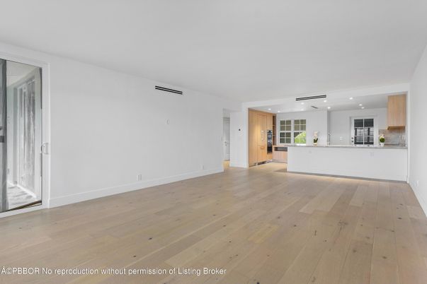 Empty room, Interior, Kitchen, Recessed Lighting, Wood Texture Flooring