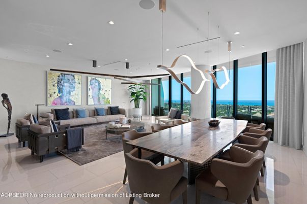 Dining room, Interior, Living room, Pendant Lights, Recessed Lighting, Water