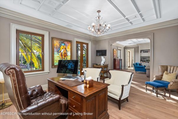 Chandelier, Home Office, Interior, Wood Texture Flooring
