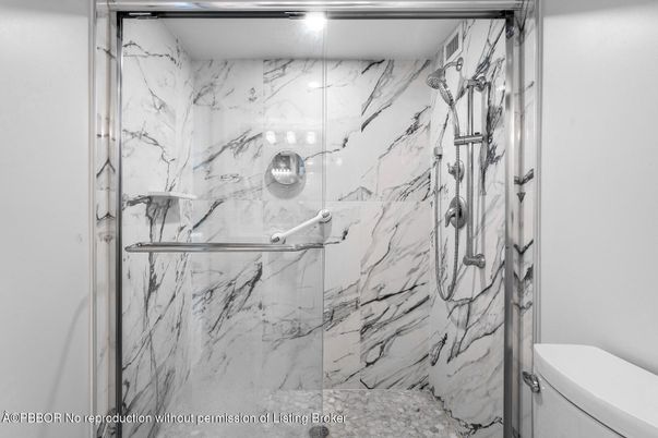 Bathroom, Glass Shower, Interior, Marble Walls