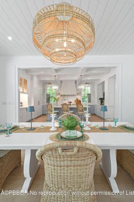 Chandelier, Dining room, Interior, Living room, Pendant Lights, Recessed Lighting, Wood Texture Flooring