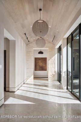 Interior, Pendant Lights, Stone Walls, Wooden Ceilings