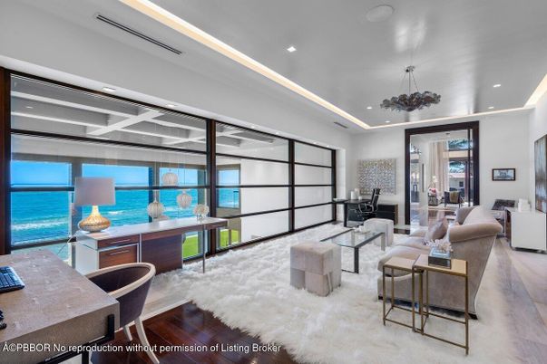 Interior, Living room, Pendant Lights, Recessed Lighting, Water, Wood Texture Flooring