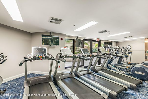 Fitness Equipment, Gym, Interior, Recessed Lighting