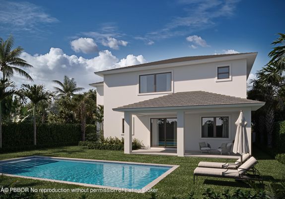 Exterior, Facade, Pool, American Foursquare