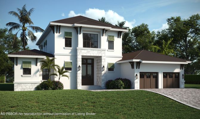 Attached, Exterior, Facade, Mediterranean