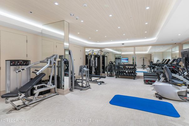 Fitness Equipment, Gym, Interior, Recessed Lighting