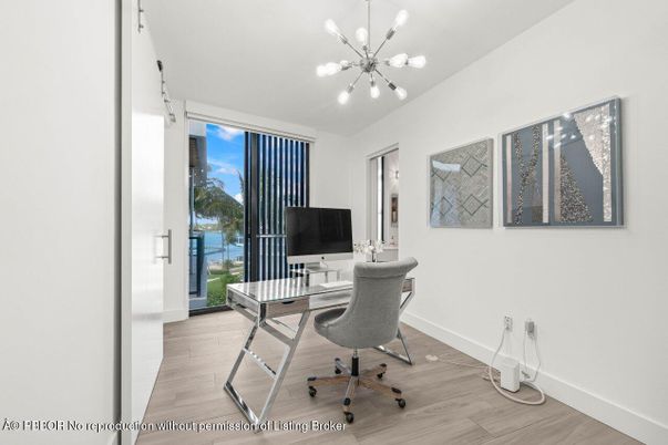 Home Office, Interior, Pendant Lights, Wood Texture Flooring