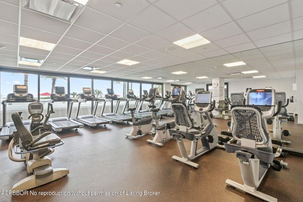Fitness Equipment, Gym, Interior, Recessed Lighting