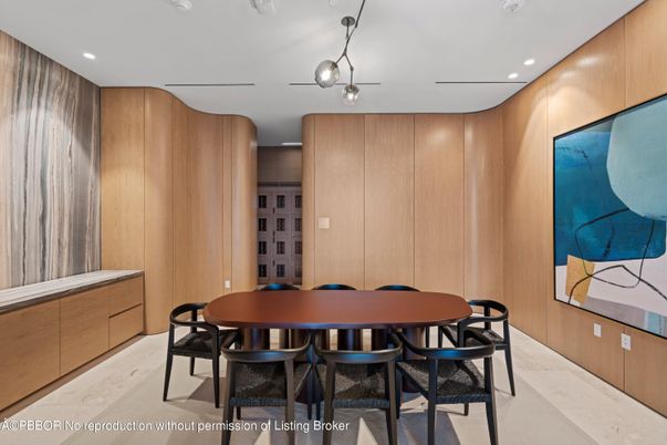 Dining room, Interior, Pendant Lights, Recessed Lighting, Wooden Walls