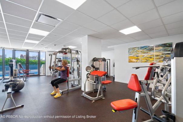 Fitness Equipment, Gym, Interior, Recessed Lighting