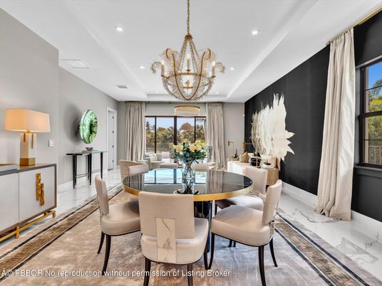 Chandelier, Dining room, Interior, Marble, Recessed Lighting