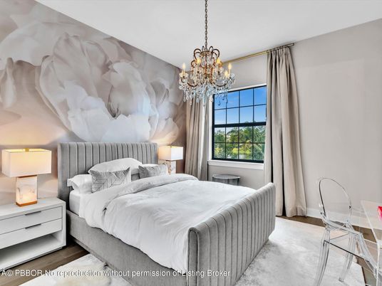 Bedroom, Chandelier, Interior