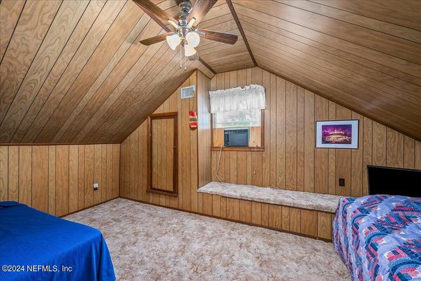 Bedroom, Interior, Wooden Ceilings, Wooden Walls